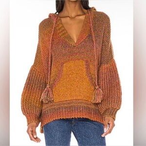 LOVESHACKFANCY Remington Hoodie in Russet in brown size XS/S